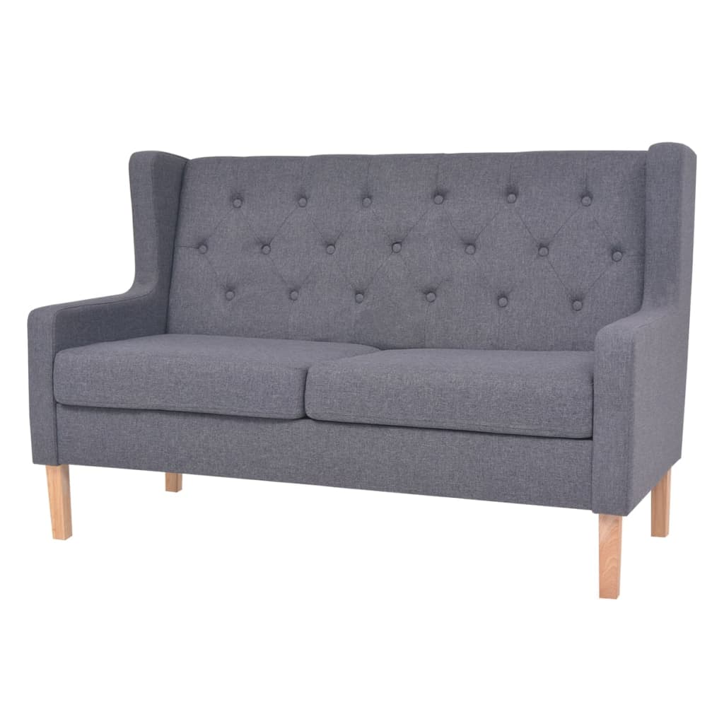 NNEVL Sofa Set 2 Pieces Fabric Grey