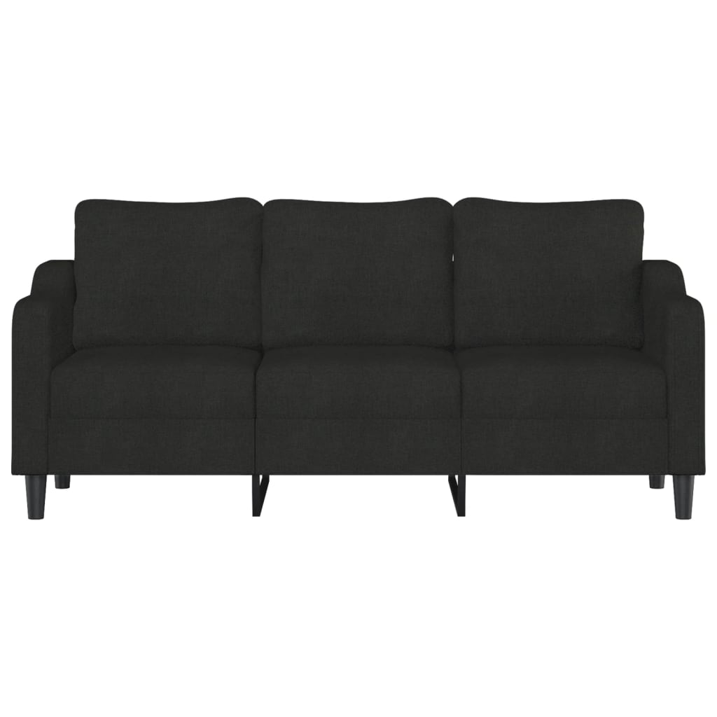 NNEVL 3-Seater Sofa Black 180 cm Fabric