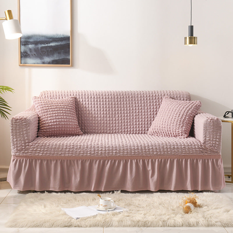 NNEDSZ Elastic sofa cover-pink (305-360cm)
