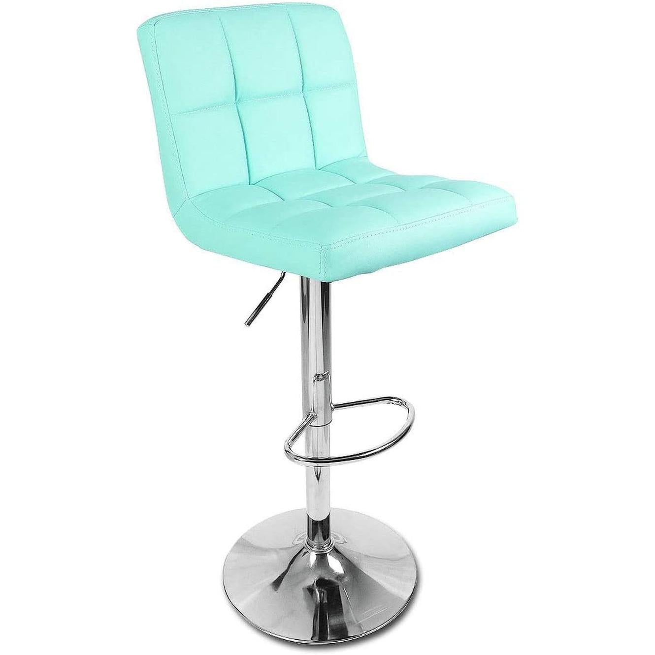 Tiffany Blue Adjustable Kitchen Bar Stools Set of 2