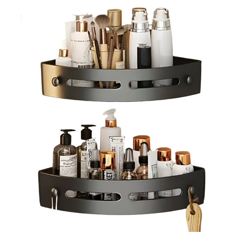NNETM 2pcs No-Drill Adhesive Corner Shower Caddy