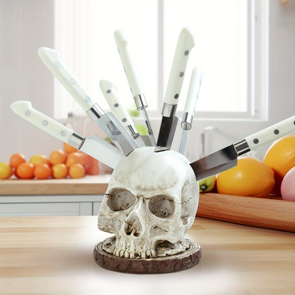 Skull Knife Holder Kitchen Storage Rack