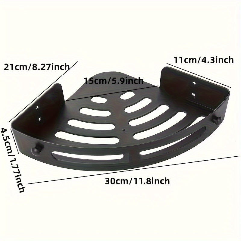 NNETM 2pcs No-Drill Adhesive Corner Shower Caddy