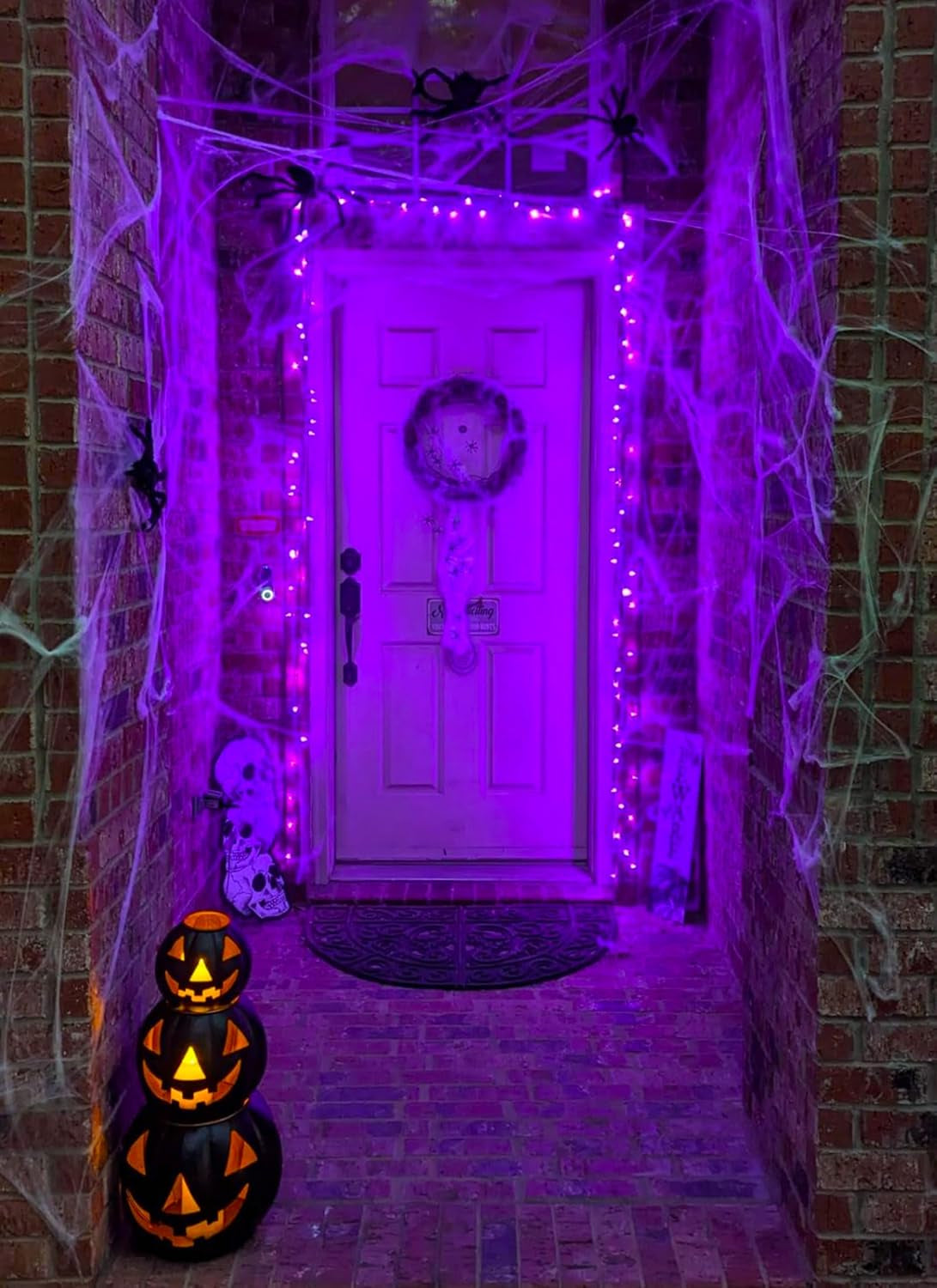 Halloween String Lights Outdoor, 33Feet 100 LED Waterproof Christmas Lights with 8 Lighting Modes for Halloween Garden Party Christmas Xmas Tree Lights Decor(Purple)