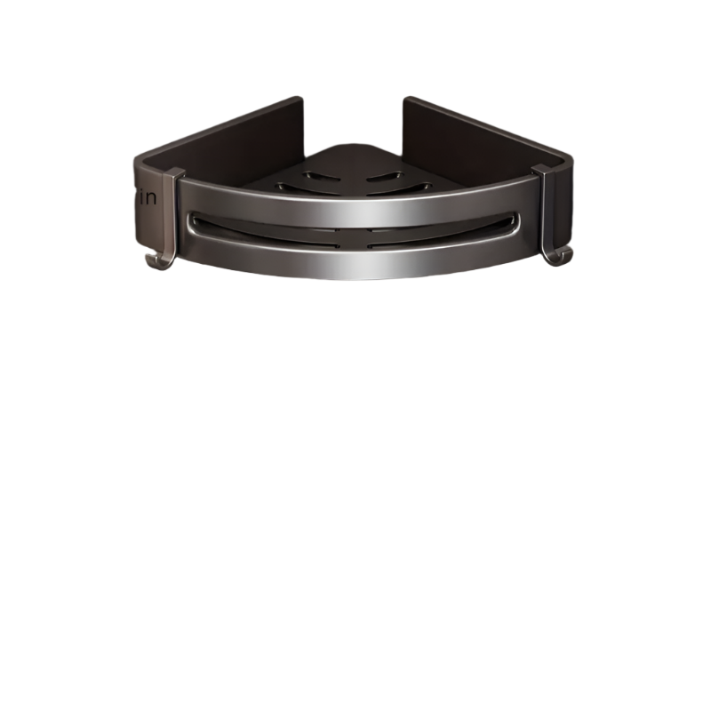 NNETM Aluminum Non-Drill Wall-Mounted Corner Shelf - Bathroom Storage Rack