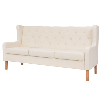 NNEVL Sofa Set 2 Pieces Fabric Cream White