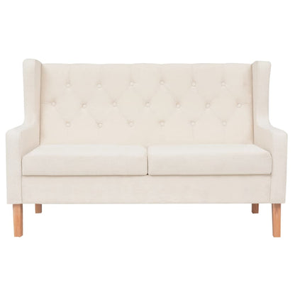 NNEVL Sofa Set 2 Pieces Fabric Cream White