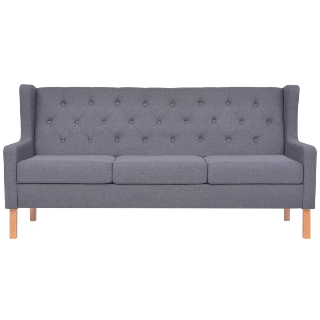 NNEVL Sofa Set 2 Pieces Fabric Grey
