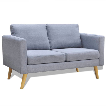 NNEVL Sofa 2-Seater Fabric Light Grey