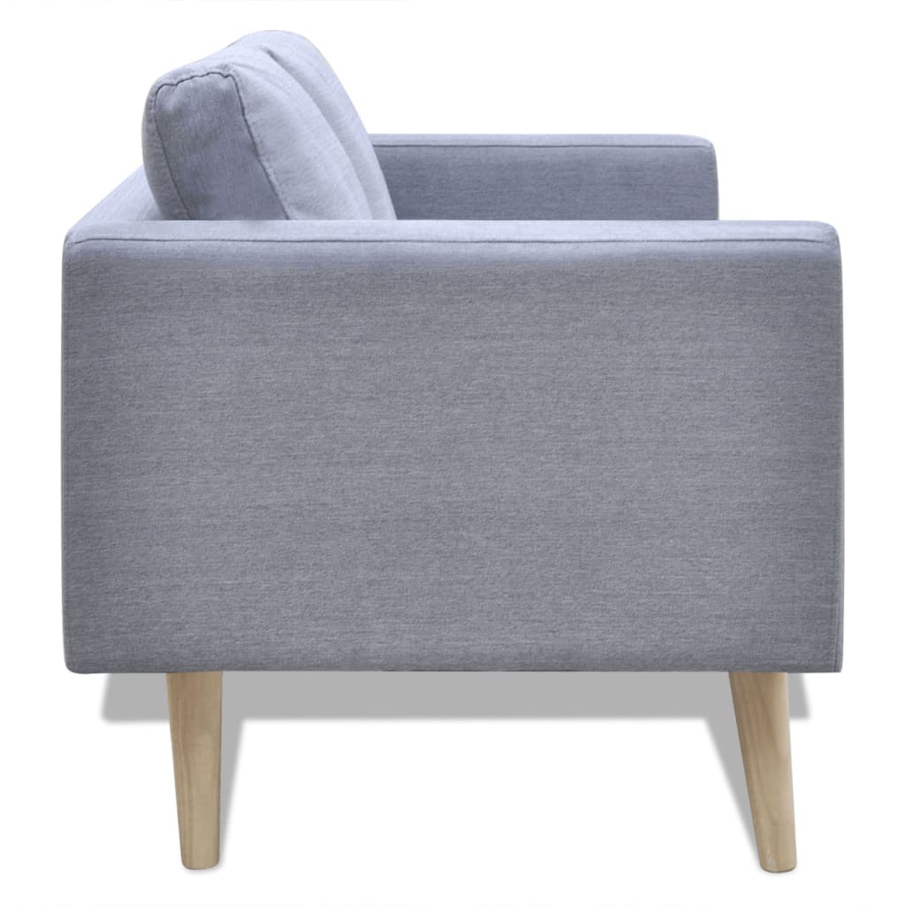 NNEVL Sofa 2-Seater Fabric Light Grey