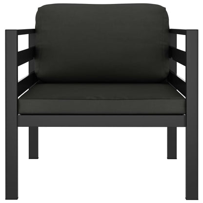 NNEVL Single Sofa with Cushions Aluminium Anthracite