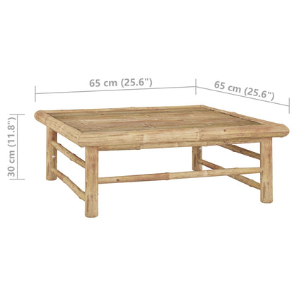 NNEVL Garden Table 65x65x30 cm Bamboo