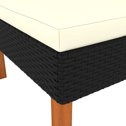 NNEVL Corner Sofa Poly Rattan and Solid Eucalyptus Wood