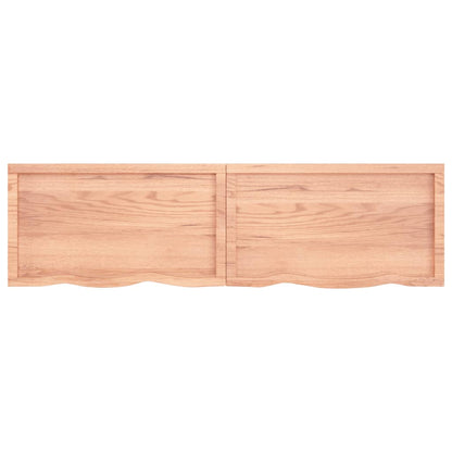 NNEVL Wall Shelf Light Brown 180x50x(2-4) cm Treated Solid Wood Oak