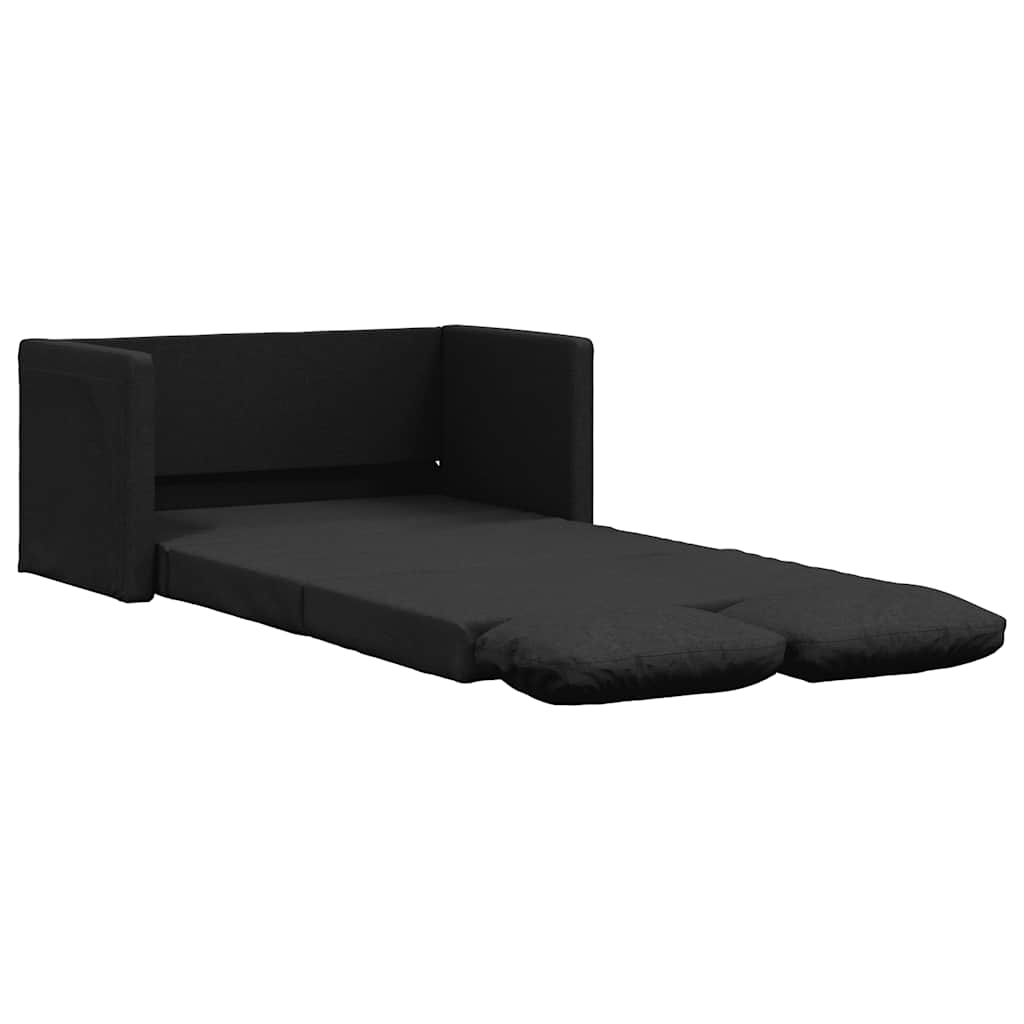 NNEVL Floor Sofa Bed 2-in-1 Black 112x174x55 cm Fabric