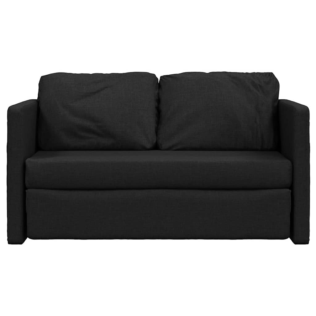 NNEVL Floor Sofa Bed 2-in-1 Black 112x174x55 cm Fabric