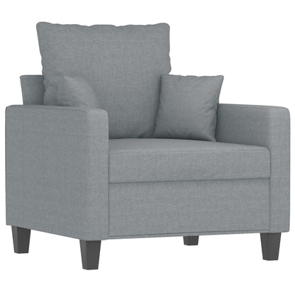 NNEVL 4 Piece Sofa Set with Pillows Light Grey Fabric