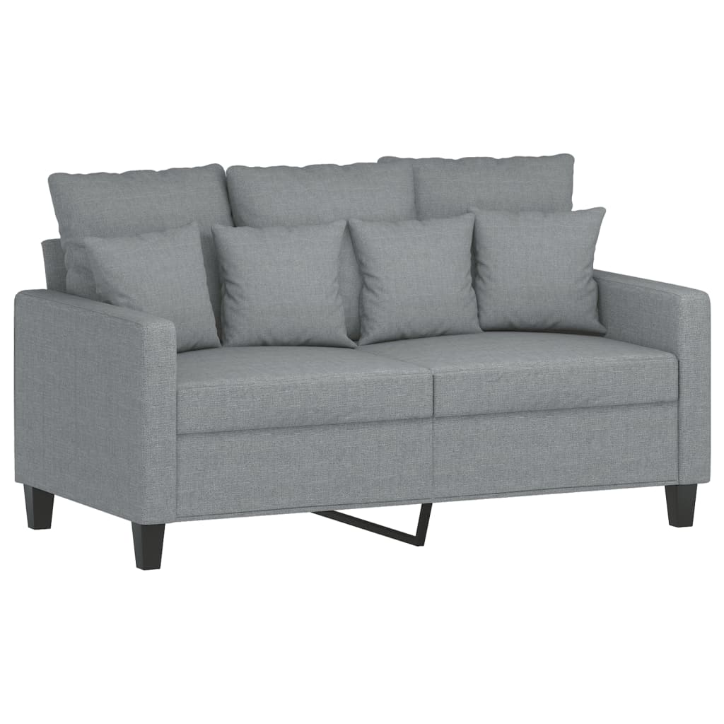 NNEVL 4 Piece Sofa Set with Pillows Light Grey Fabric