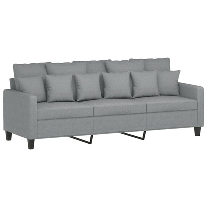 NNEVL 4 Piece Sofa Set with Pillows Light Grey Fabric