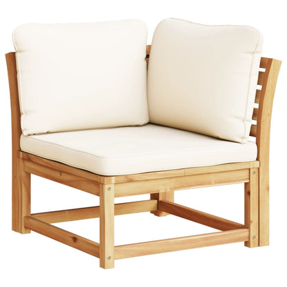 NNEVL Garden Sofa Corner with Cushions 73x73x65 cm Solid Wood Acacia