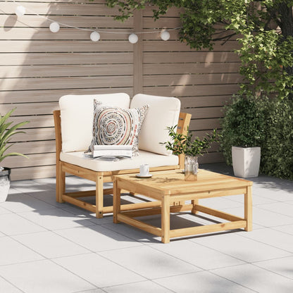 NNEVL Garden Sofa Corner with Cushions 73x73x65 cm Solid Wood Acacia
