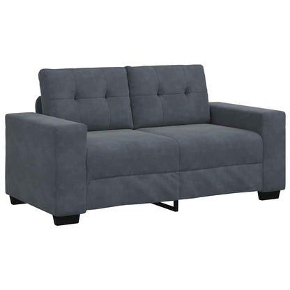 NNEVL Loveseat Sofa Dark Grey 120 cm Velvet
