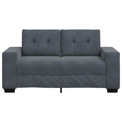 NNEVL Loveseat Sofa Dark Grey 120 cm Velvet