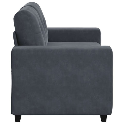 NNEVL Loveseat Sofa Dark Grey 120 cm Velvet