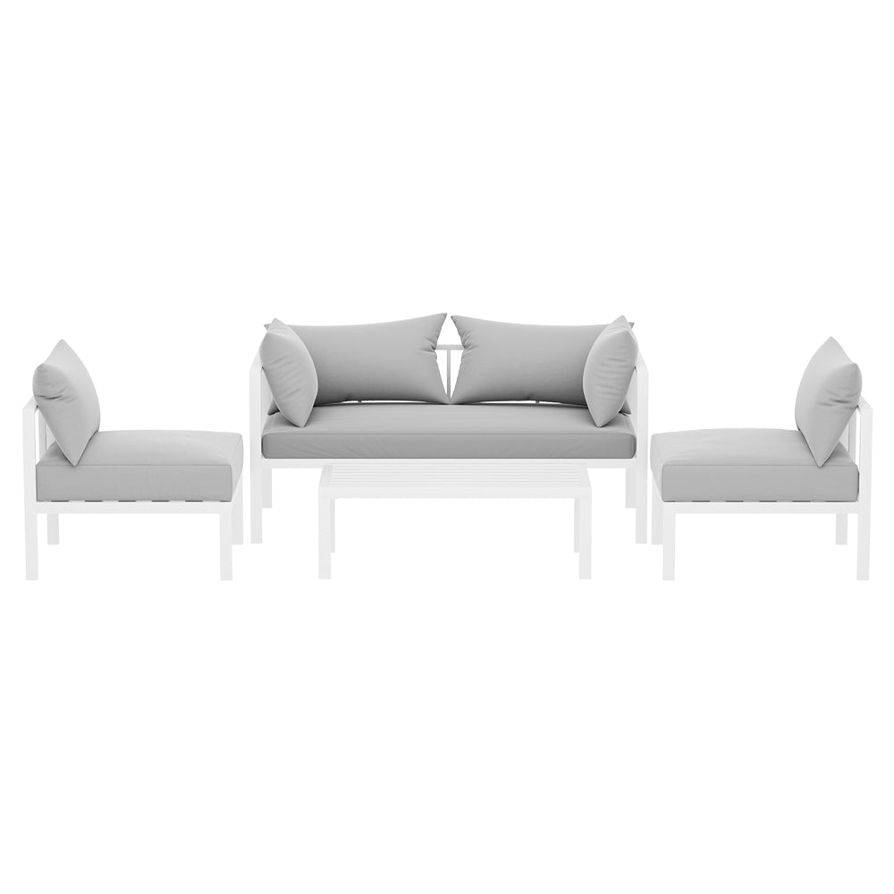 NNEDSZ Gardeon 4 Seater Outdoor Sofa Set Aluminium Lounge Setting