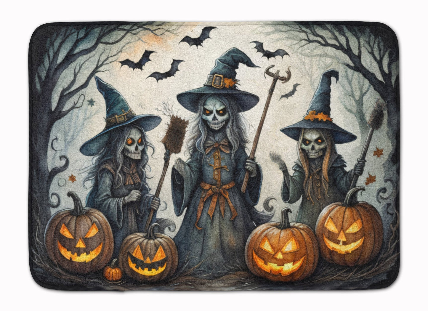 Witches Spooky Halloween Memory Foam Kitchen Mat