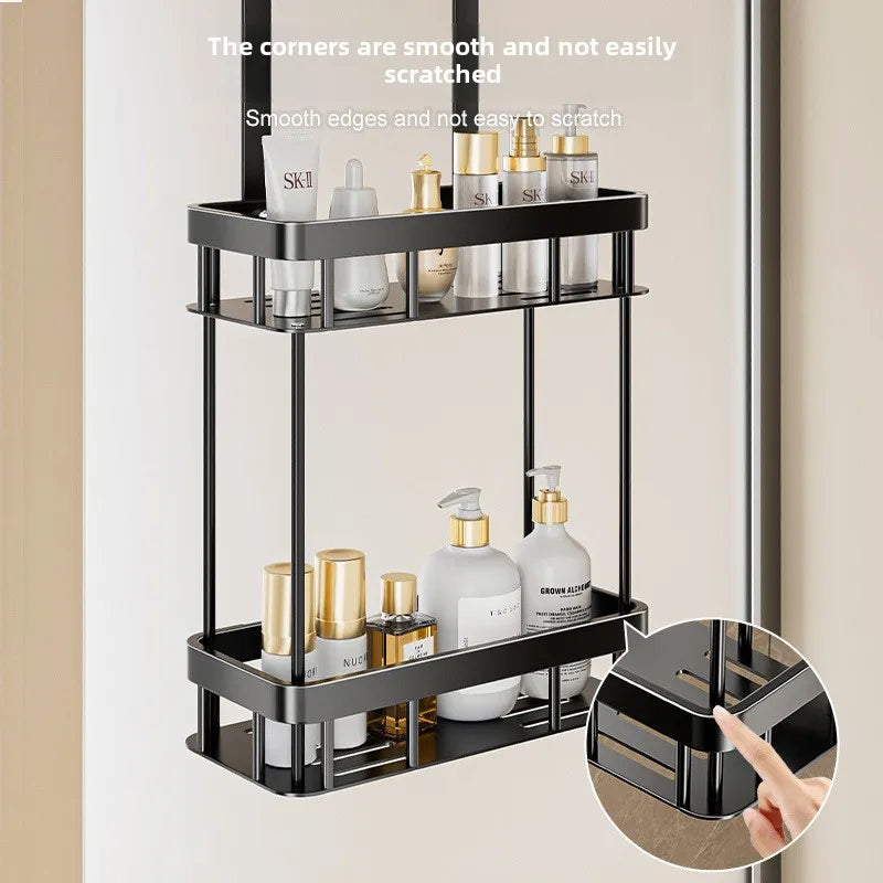 NNEOBA No-Drill Shower Caddy Glass Door Towel Organizer