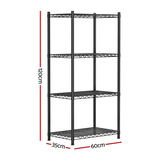 Artiss 4-Tier Shelving Unit Adjustable Garage Storage Shelves Kitchen Rack Steel