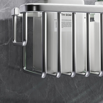 NNEOBA Space Aluminum No-Drill Shower Caddy Wall-Mounted Shelf