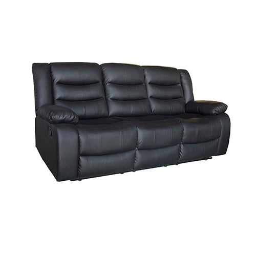 NNEDSZ Seater Recliner Sofa In Faux Leather Lounge Couch in Black