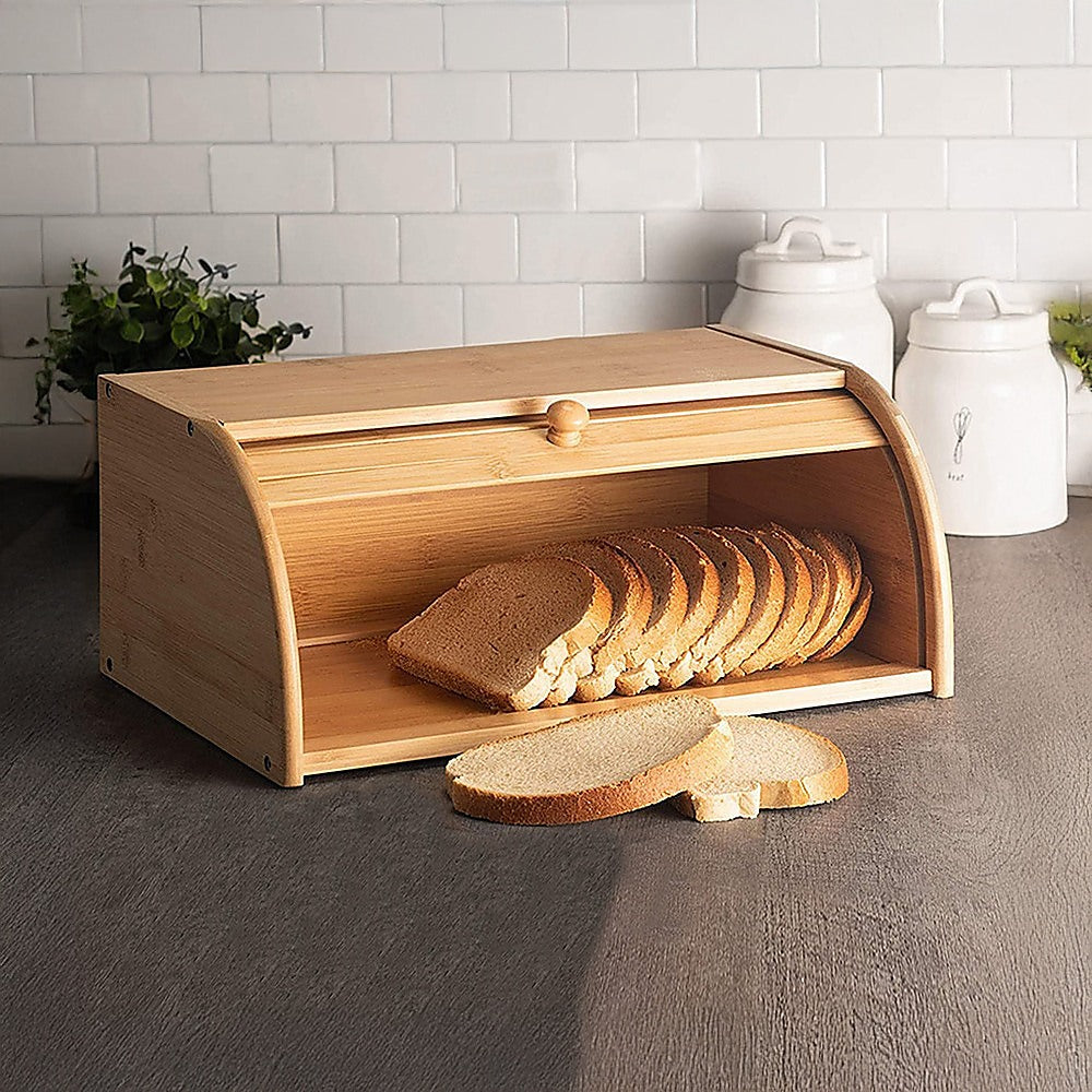 NNEDSZ Bamboo Bread Box Kitchen Storage