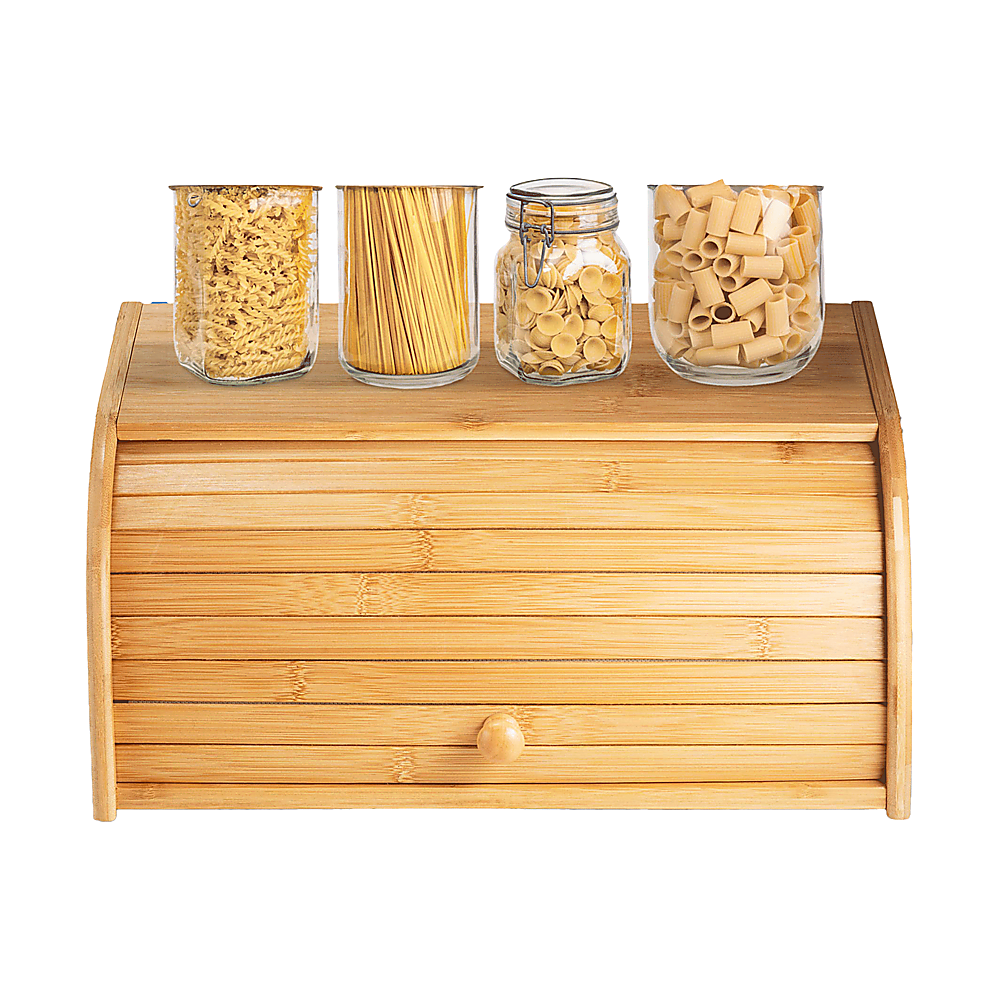 NNEDSZ Bamboo Bread Box Kitchen Storage