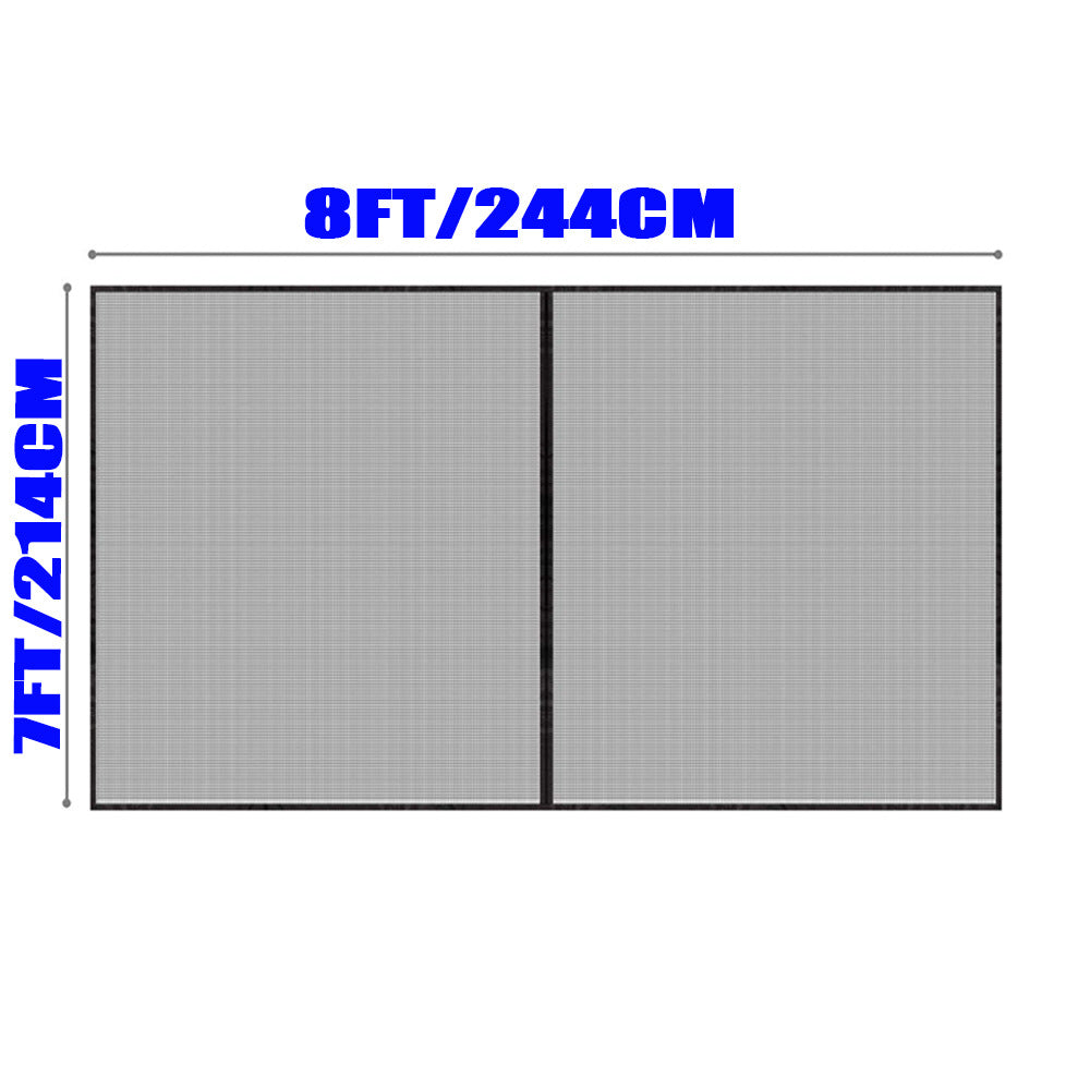 No-Drill Magnetic Garage Door Screen - Polyester Mosquito Net Curtain, Cross-border Home Summer Velcro Garage Door Mesh (244x214cm)