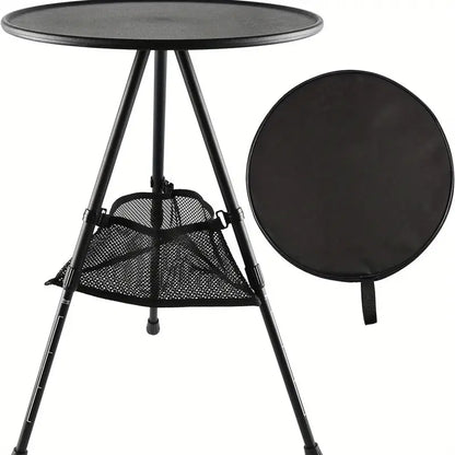 Portable Lightweight Camping Table with Adjustable Height and Durable Bag-0