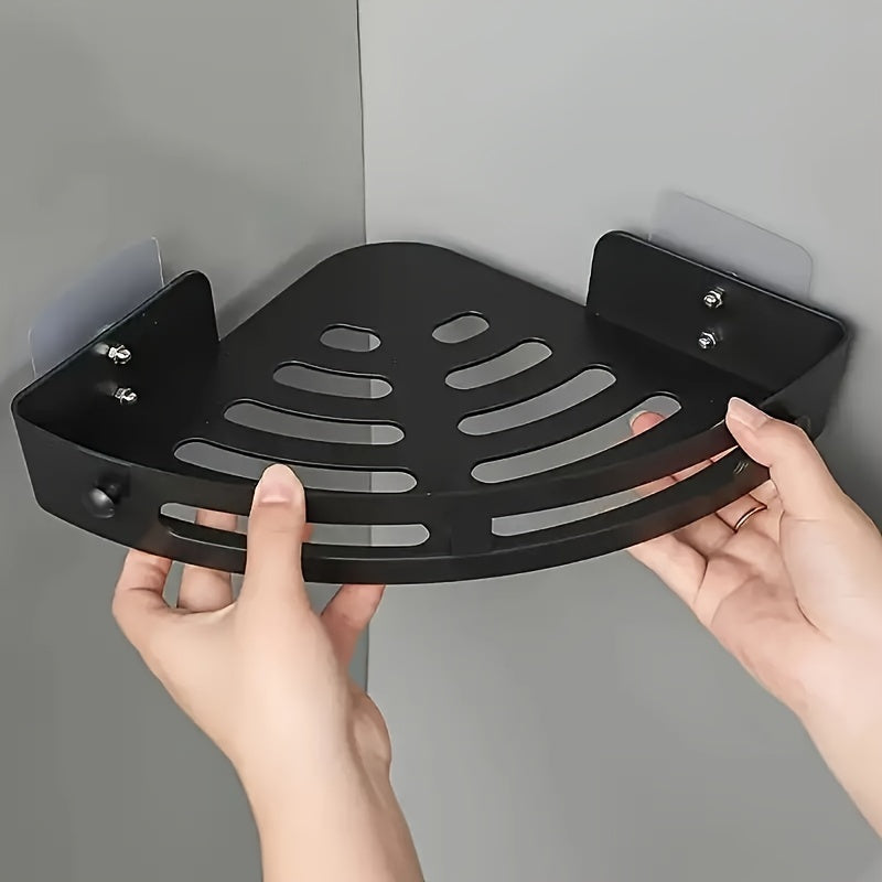 NNETM 2pcs No-Drill Adhesive Corner Shower Caddy
