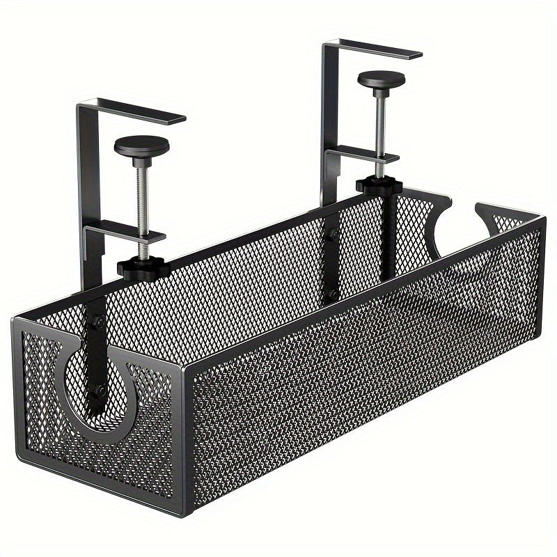 NNETM No-Drill Wire Organizer Under-Desk Cable Tray