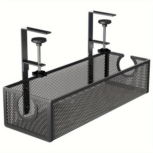NNETM No-Drill Wire Organizer Under-Desk Cable Tray