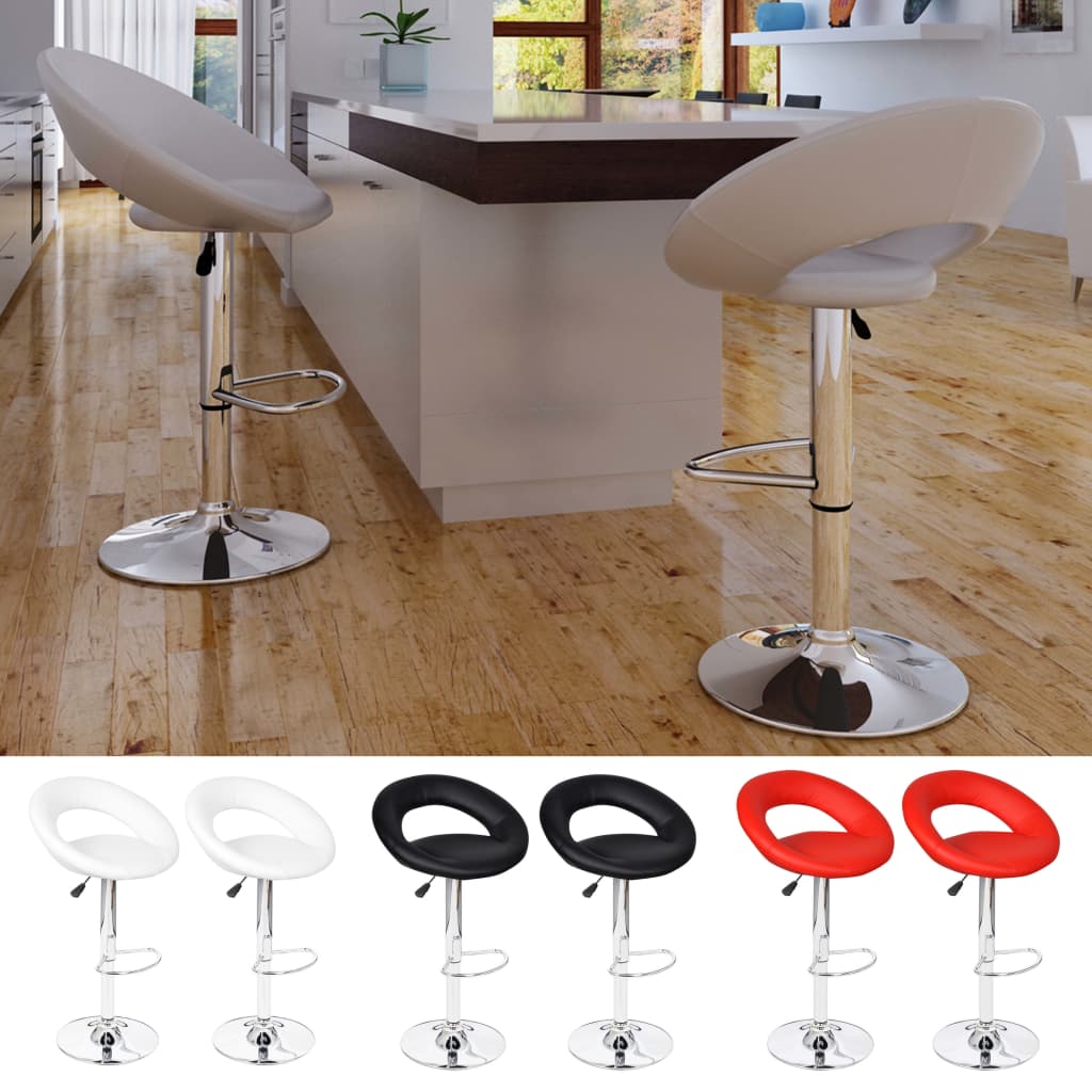 vidaXL Bar Stool Height Adjustable Bar Stool for Pub Kitchen Faux Leather